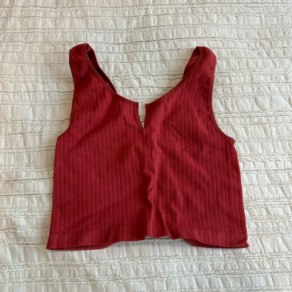 Red tank top